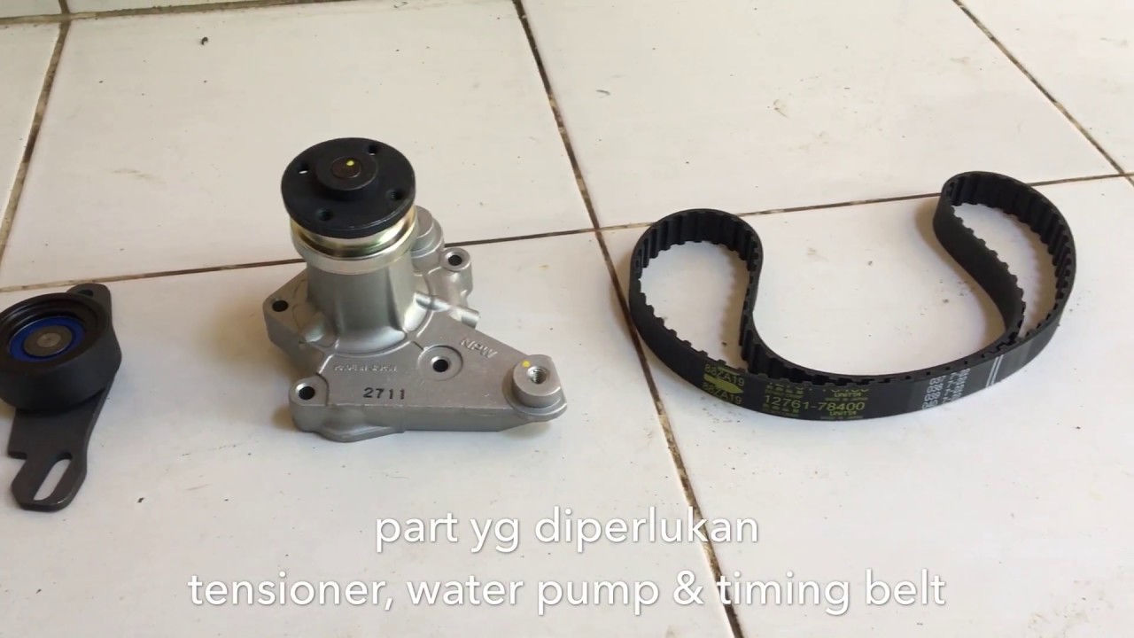Cara ganti Timing belt tensioner dan water pump suzuki 