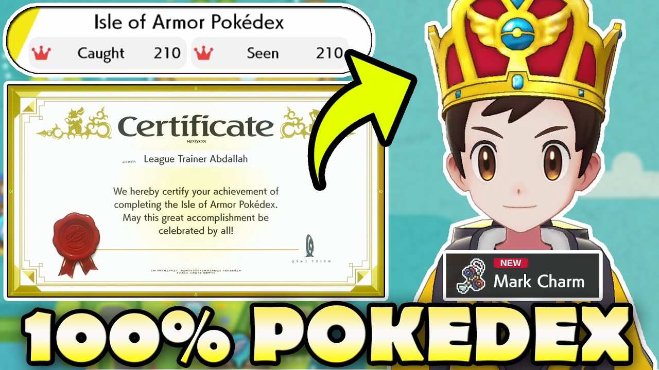 What happens when you complete the Isle of Armor Pokédex?