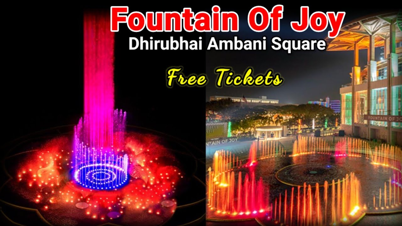 Fountain of Joy Jio World Centre Dhirubhai Ambani Square Mumbai's