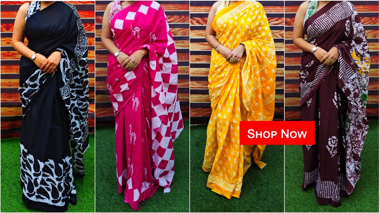 Stay Cool and Stylish : Summer Wear Soft Cotton Mulmul Saree 