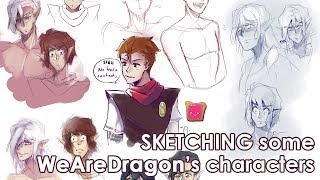 Dibujando algunos personajes de #WeAreDragons  【Speed Drawing】