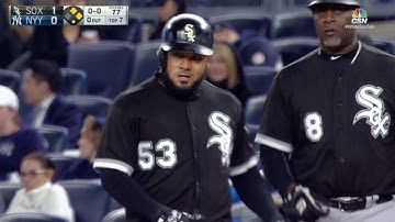 CWS@NYY: Melky reaches on an error in the 7th