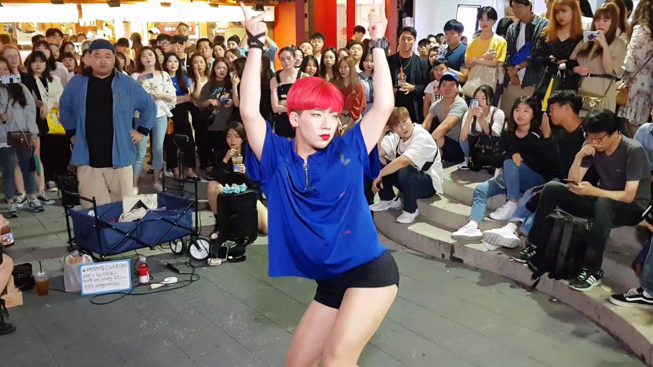 20190831 홍대 미녀댄스팀 클락(clock) 버스킹 04 - 게스트 레드크루(red crew) chungha - snapping