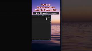 Built in documentation with DIR and Help functions in Python #python #softwaredevelopment #coding