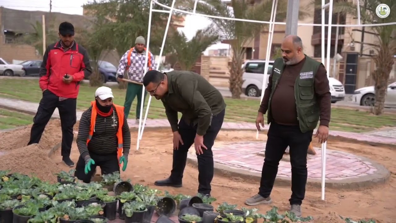 بلدية كربلاء _ تستمر بتأهيل وتطوير  عدد من الحدائق والجزرات الوسطية 