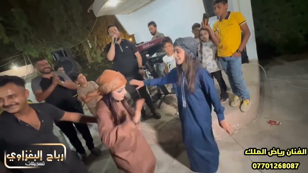 شوفو البنات شلون يردحن💣ضيم والله😅مثل العسل فدوة🎤رياض الملك🎧العازف يوسف البياتي💃