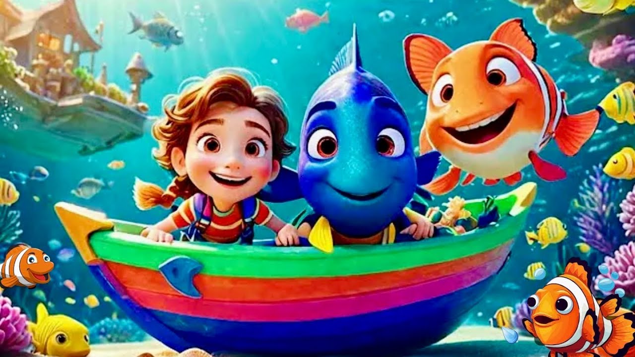 🚤 Row Row Row Your Boat | Cute 3D Nursery Rhyme with Animals | Fun Kids Song for Toddlers