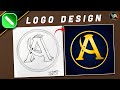 How to Create Logo Design in CorelDRAW | Professional A Letter Logo Tutorial | VA Graphics