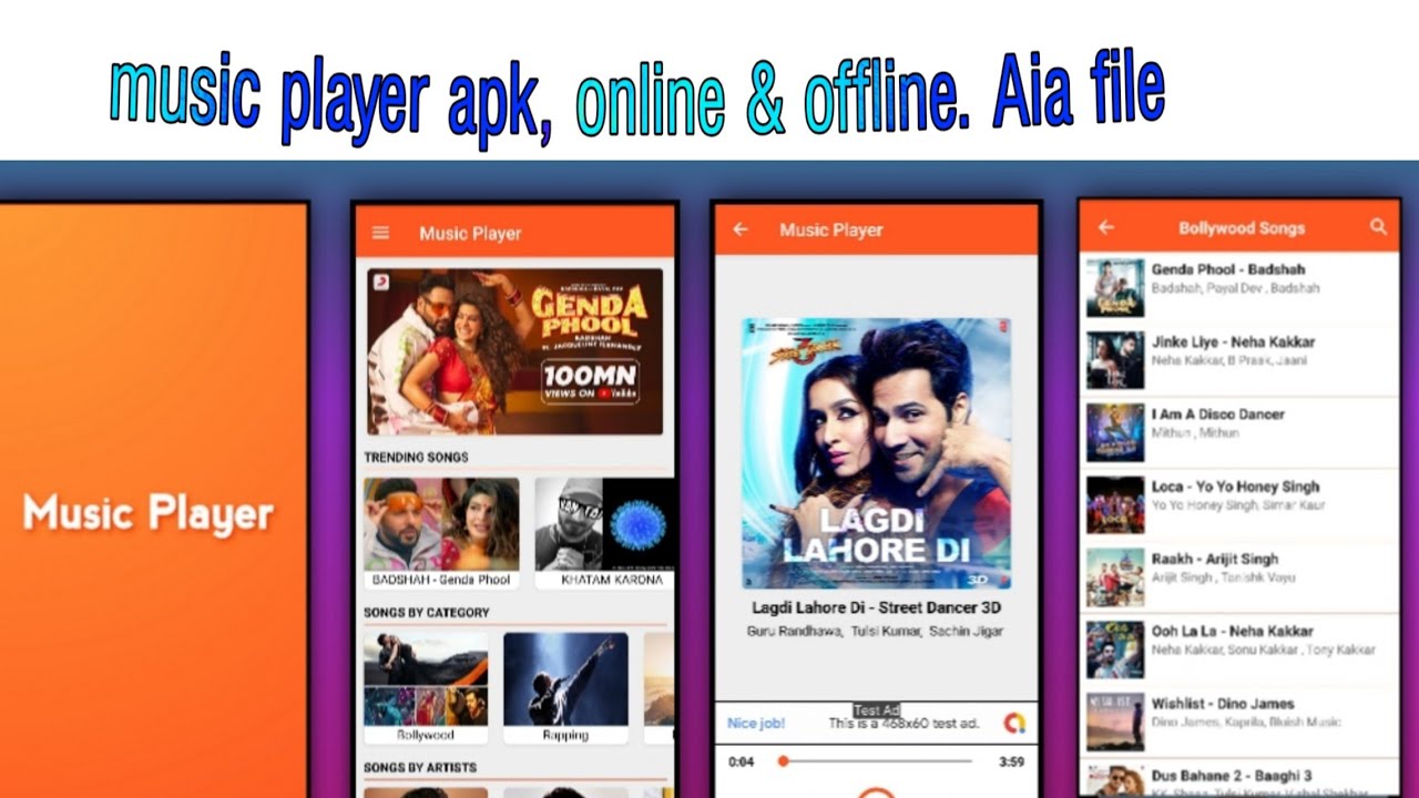 🔥Full Dynamic music player online and offline, 🔥apk& aia file || Koduler, First Online Creator..