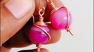 Diy Wire Wrapped Agate Drop Earrings Beginner Friendly Tutorial