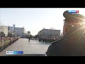 Первая совместная тренировка пеших расчётов и техники парада Победы прошла в Хабаровске