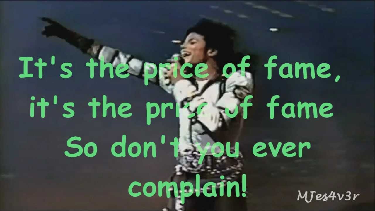 Michael Jackson - Price Of Fame (lyrics) 1080p - YouTube