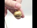 Vintage MCM Ernest Borel Mystery Gravity Ball Pendant Watch Necklace Keeps Time