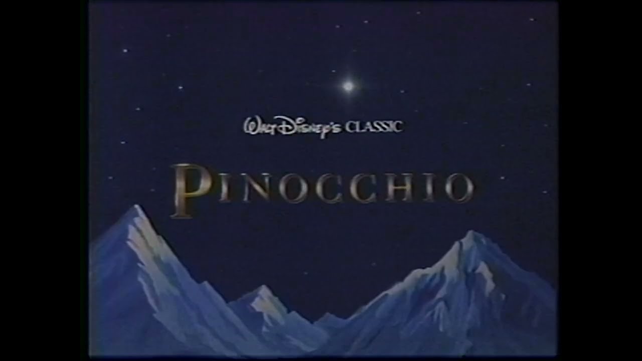 Pinocchio Walt Disney Classic Home Video Trailer (VHS)