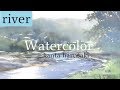 春崎幹太 水彩画 kanta harusaki Watercolor 川辺の風景