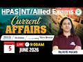 5th June 2026 Current Affairs | Current Affairs for HPAS, Allied Services &amp; NT Exams |By Kriti Ma'am