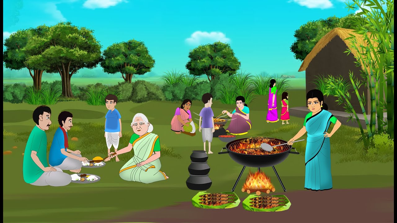 गांव में मच्छी बर्बीकें का पिकनिक | Hindi Story | Hindi Kahaniya | Moral Stories | cartoon story