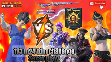 M24 challenge 1v3 tdm Bgmi 🔥