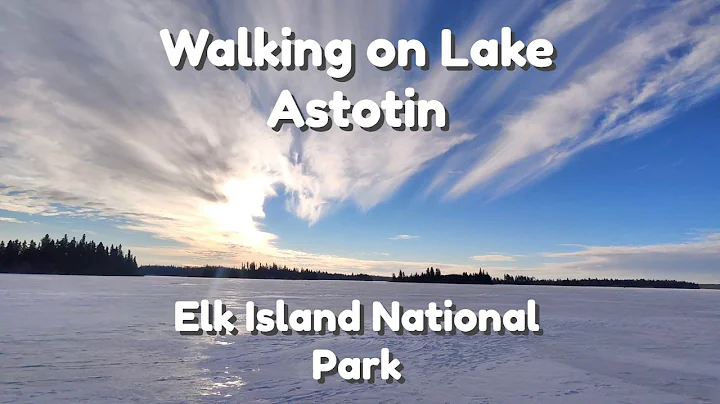 Walking on a frozen lake | Astotin Lake | Elks Island National Park | Alberta | Canada