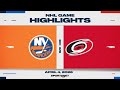NHL Highlights | Islanders vs. Hurricanes - April 4, 2026