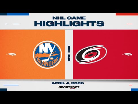 NHL Highlights | Islanders vs. Hurricanes - April 4, 2026