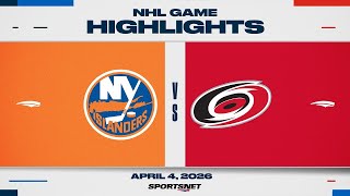 NHL Highlights | Islanders vs. Hurricanes - April 4, 2026
