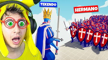 👑 1 REY vs 1.000 CABALLEROS 🔥!  (Batalla vs Hermano) - Totally Accurate Battle Simulator TEKENDO