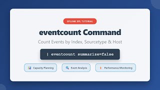 Celebrity Splunk SPL eventcount Command - Count Events by Index, Sourcetype & Host for Capacity Planning Net Worth