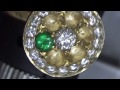 Emerald Diamond Yellow Gold Ring