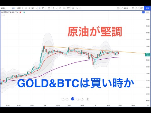 原油が堅調　リスクオンは継続するのか？　インフレ耐性のあるもの　ゴールド＆ビットコイン