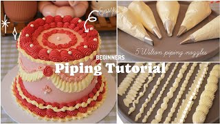 Beginner Vintage Cake Piping Tutorial | 5 Essential Piping Tips | Vintage  Cake Piping Techniques