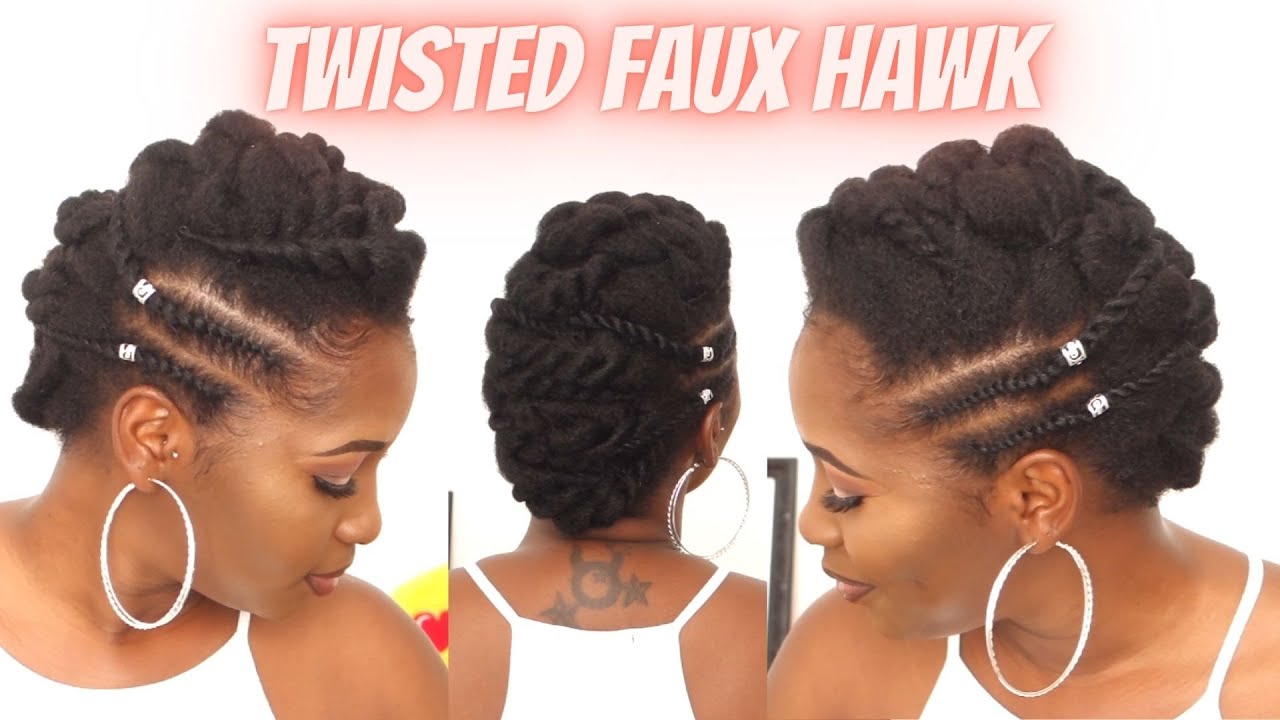 TWISTED FAUX HAWK ON SHORT 4C HAIR FT. @MumNatural | HAIRSTYLE SWAP ...