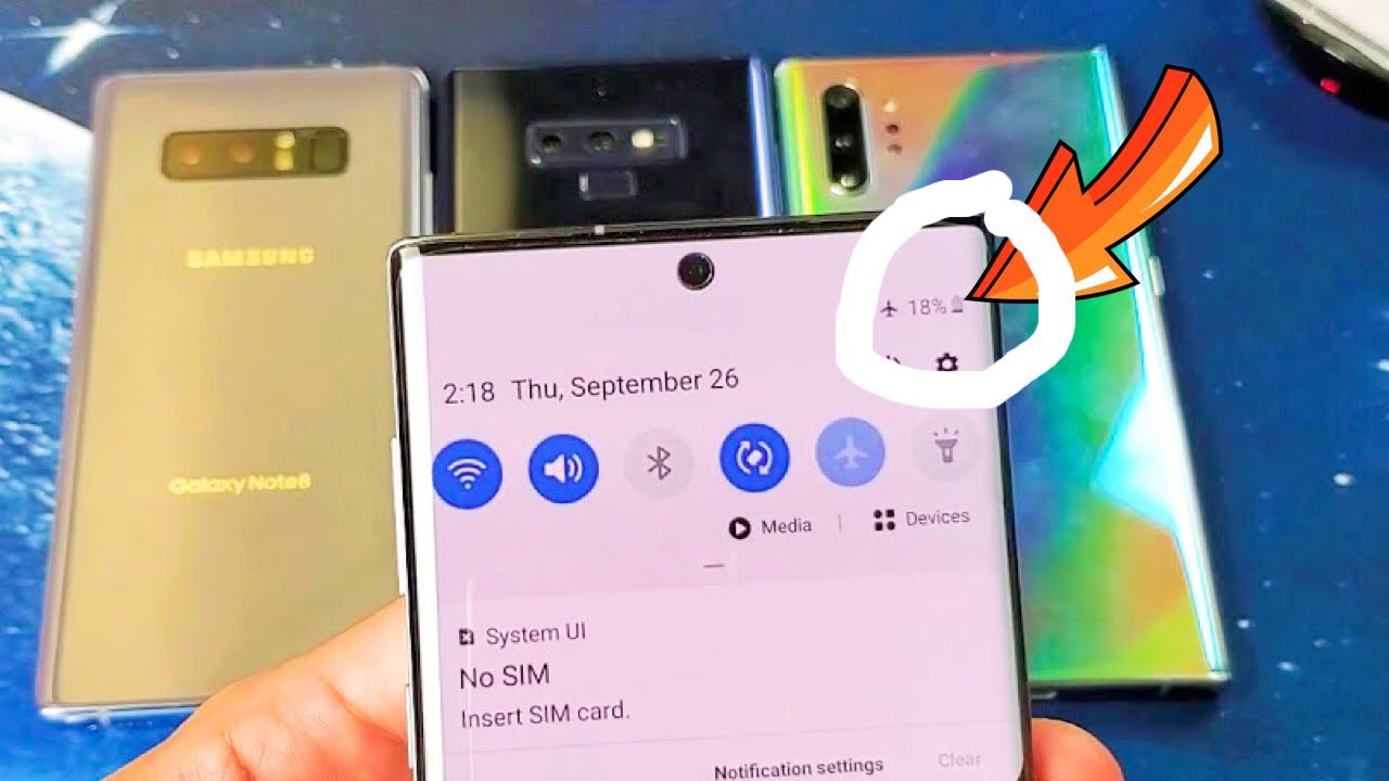 Galaxy Note 8/9/10: How To Add Battery Percentage % To Status Bar