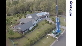 MFP easy 'EMPIRE - SILVER MIST Fibreglass Pool Crane Lift Installation