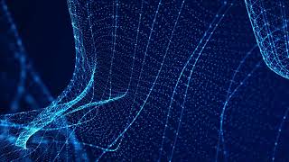 Abstract Digital Wave of Glowing Particles and Wire frame,3d rendering background particle strings