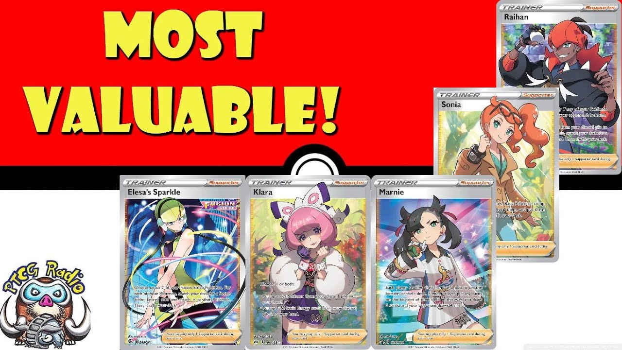 Top 10 Most Valuable Full Art Supporter Cards! (Most Expensive Pokmon TCG) (Time to Invest?) Top 10 Most Valuable Full Art Supporter Cards! (Most Expensive Pokmon TCG) (Time to Invest?)