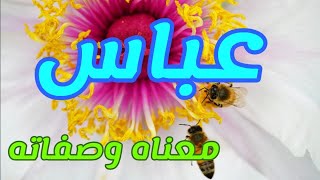 معنى اسم عباس وصفات من يحمل هذا الاسم !!
