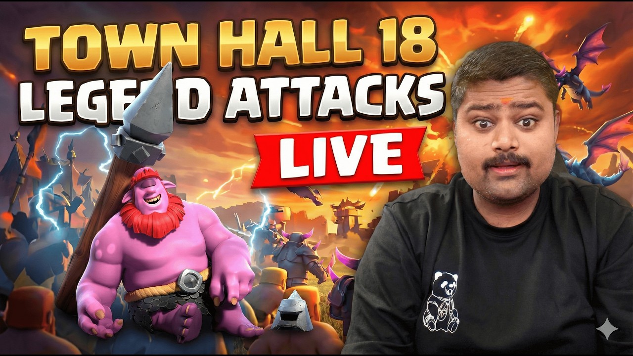 CLASH OF CLANS TH18 LEGEND HITS LIVE😱Clash of Clans Live