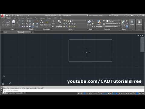 How to create a rectangle of specified length using CAD - YouTube