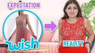 Trying On Wish Prom Dresses