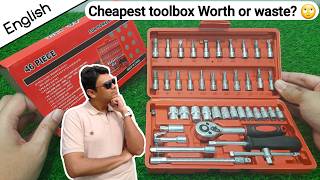 [Eng] Best Toolkit on a budget Red 1/4'' 46 in 1 Ratchet, Spanner, Screwdriver Review, Live test