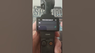 OSMO POCKET 3 : rotate screen to power off (change setting) #osmo3
