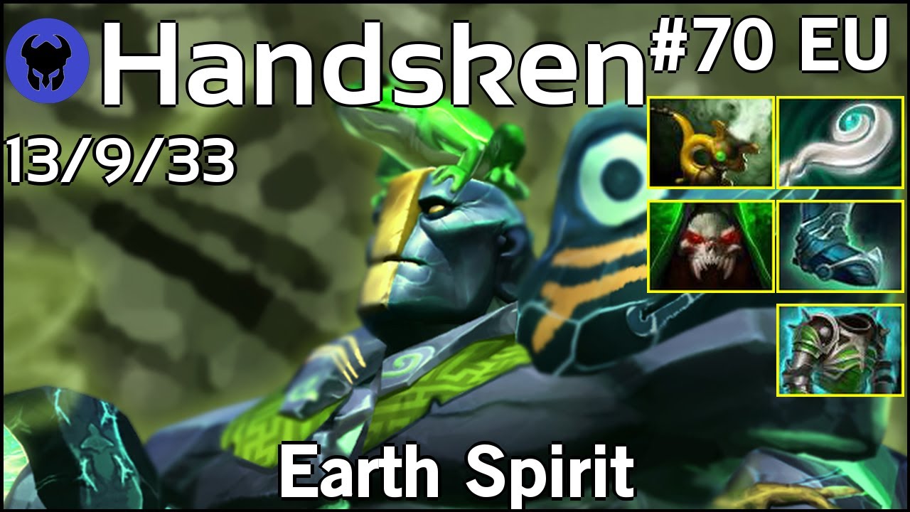 Support Handsken [TFT] plays Earth Spirit!!! Ward spots shown! Dota 2 7.20