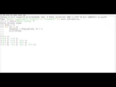Python program : WAP in string to check character frequency using dictionary 