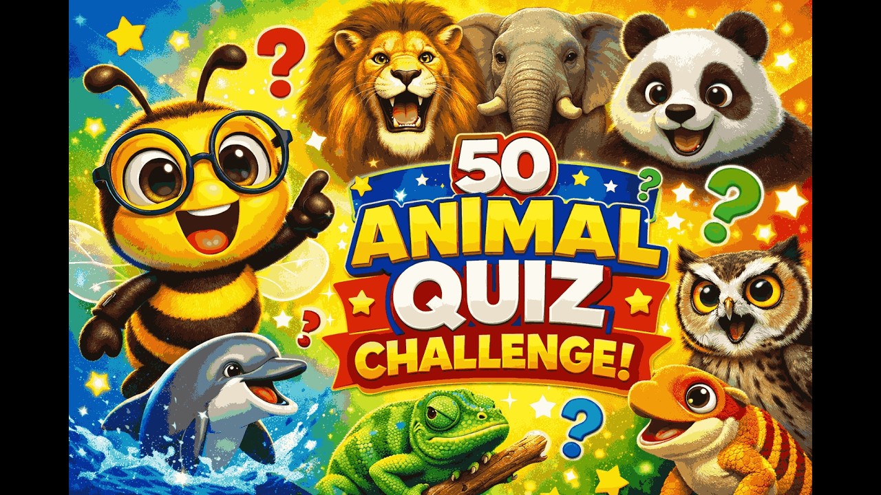 50 Animal Quiz Questions 🧠 | Can You Score 100%? Fun Animal Trivia for Kids & Families!