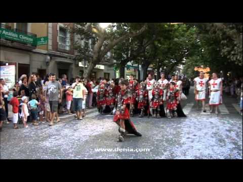 Moros y Cristianos Dénia. desfile Infantil: Filà Templaris