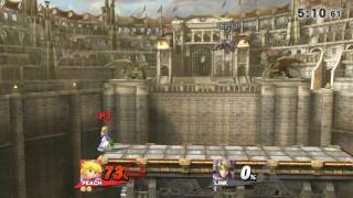 Super Smash Brothers Matches #48- Marquestinomiranda (Peach) vs. Level 9 CPU (Link) Sm4sh