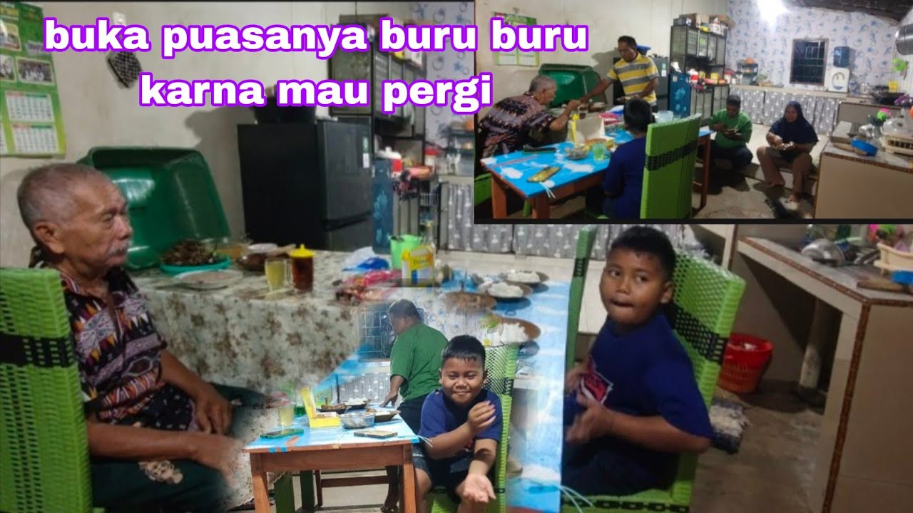 Buka puasa nya buru buru karna mau berangkat takziah jauh