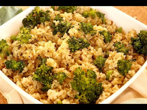 Receita de ARROZ INTEGRAL COM BRÓCOLIS - Alimentação saudável