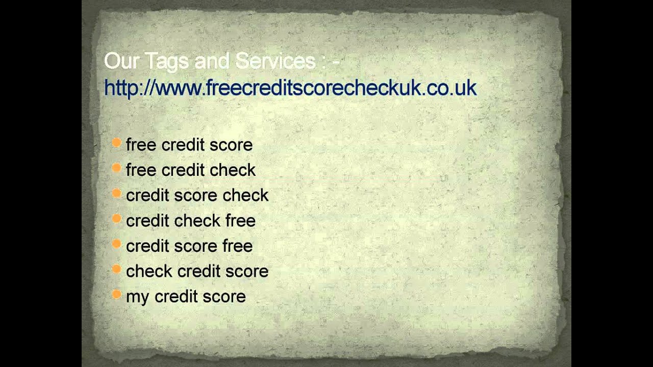 Free credit score check : http://www.freecreditscorecheckuk.co.uk